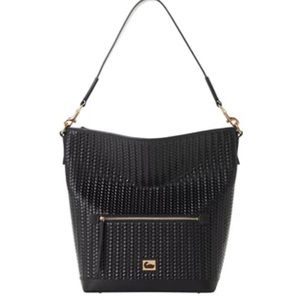 Dooney & Bourke Camden Woven Leather Hobo Bag - Black
